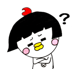 Niwako of the bobbed hair head sticker #13813706