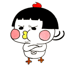 Niwako of the bobbed hair head sticker #13813709