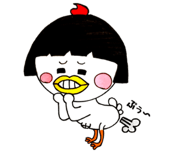 Niwako of the bobbed hair head sticker #13813710