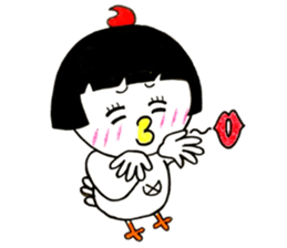 Niwako of the bobbed hair head sticker #13813712