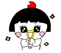 Niwako of the bobbed hair head sticker #13813714