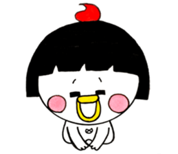 Niwako of the bobbed hair head sticker #13813716