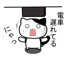 Nyanchi of black-and-white cat4. sticker #13813764
