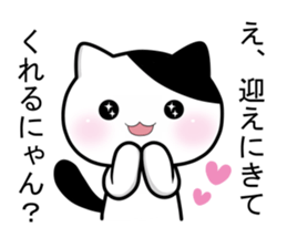 Nyanchi of black-and-white cat4. sticker #13813776