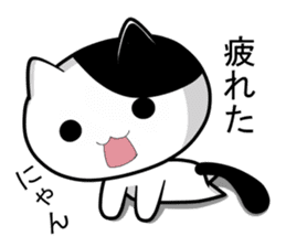 Nyanchi of black-and-white cat4. sticker #13813792