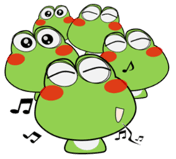Frog on a fine day sticker #13813819