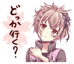 Kansai dialect cerise girl sticker #13813975