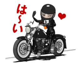American type Motorcycle girl sticker #13814318