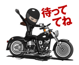 American type Motorcycle girl sticker #13814319