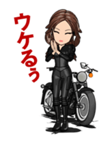 American type Motorcycle girl sticker #13814324