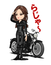 American type Motorcycle girl sticker #13814325