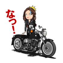American type Motorcycle girl sticker #13814327