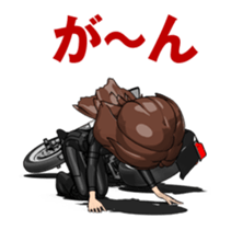 American type Motorcycle girl sticker #13814331