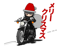 American type Motorcycle girl sticker #13814333