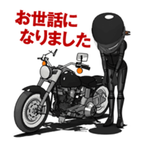 American type Motorcycle girl sticker #13814338