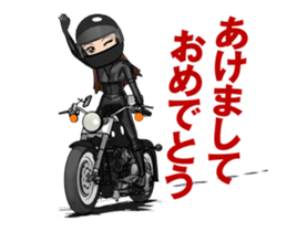 American type Motorcycle girl sticker #13814339