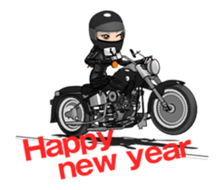 American type Motorcycle girl sticker #13814340