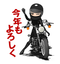 American type Motorcycle girl sticker #13814341