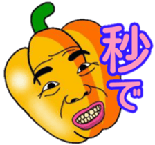 Human face vegetables and fruits sticker #13815392