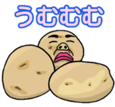 Human face vegetables and fruits sticker #13815394