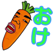 Human face vegetables and fruits sticker #13815395