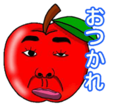 Human face vegetables and fruits sticker #13815410
