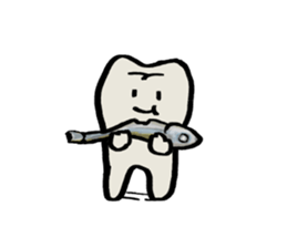 Mari's teeth 3 sticker #13816126