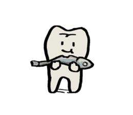 Mari's teeth 3 sticker #13816126