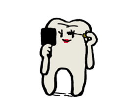 Mari's teeth 3 sticker #13816137