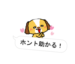 Surreal he of the dog.Speech balloon sticker #13816940