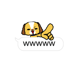 Surreal he of the dog.Speech balloon sticker #13816945