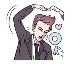 AsB - 135 Black Suit sticker #13817327