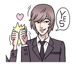 AsB - 135 Black Suit sticker #13817332