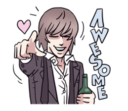 AsB - 135 Black Suit sticker #13817333