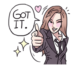 AsB - 135 Black Suit sticker #13817336