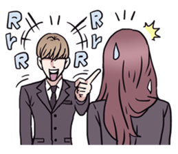 AsB - 135 Black Suit sticker #13817348