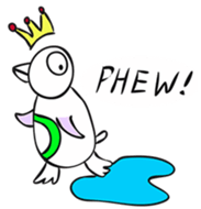 Rare-colored Prince Penguin sticker #13818301