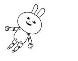 The world of the paper doll rabbit sticker #13818333