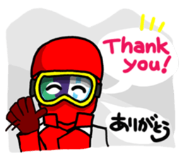 Snowboarder reaction. sticker #13819086