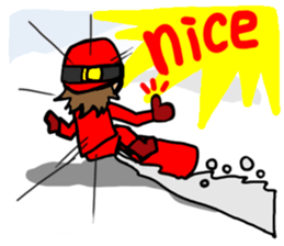 Snowboarder reaction. sticker #13819090