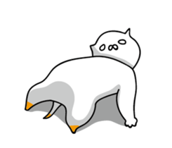 Hen and puss sticker #13819957