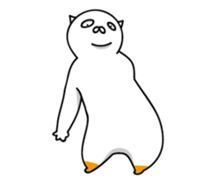 Hen and puss sticker #13819961