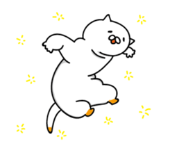 Hen and puss sticker #13819964