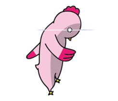 Hen and puss sticker #13819978