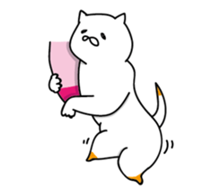 Hen and puss sticker #13819985