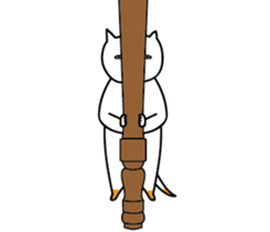 Hen and puss sticker #13819987