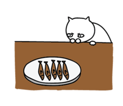 Hen and puss sticker #13819989