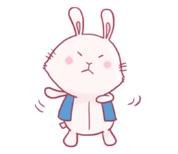 funny stuffed rabbits sticker #13822119