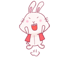 funny stuffed rabbits sticker #13822126