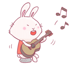 funny stuffed rabbits sticker #13822140